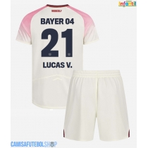 Camisa de time de futebol Bayer Leverkusen Lucas Vazquez #21 Replicas 2º Equipamento Infantil 2025-26 Manga Curta (+ Calças curtas)